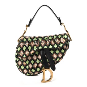 Christian Dior Beaded Fringe Mini Saddle