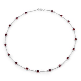 8.10 CT Genuine Garnet 14K White