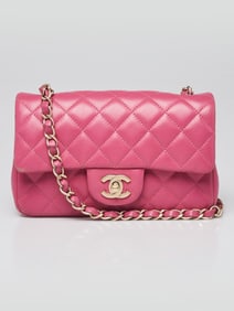 Chanel Pink Quilted Lambskin Leather Classic
