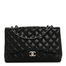 Chanel Lambskin Quilted Jumbo Single Flap