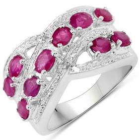 2.21 CT Genuine Ruby and White