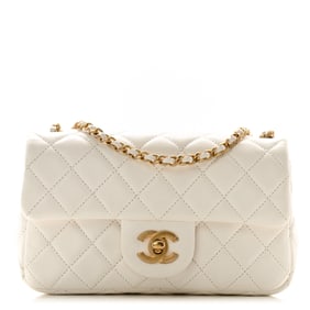Chanel Lambskin Quilted Mini Rectangular Pearl