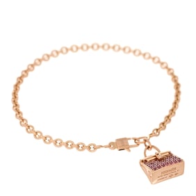 Hermes 18K Rose Gold Pink Sapphire