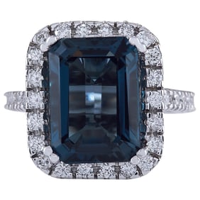 Natural Topaz 14 Karat White Gold