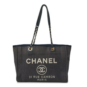 Chanel Lurex Canvas Small Deauville Tote