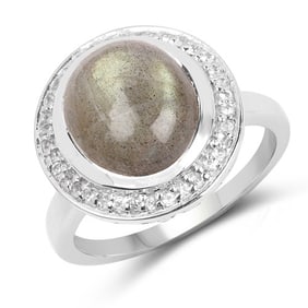 5.43 CT Genuine Labradorite and White