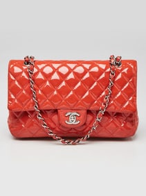 Chanel Pink Quilted Patent Leather Classic
