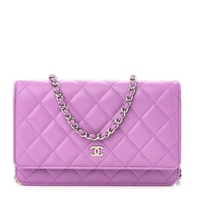 Chanel Lambskin Quilted Wallet On Chain