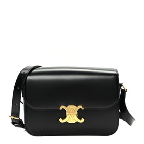 Celine Shiny Calfskin Medium Triomphe Shoulder