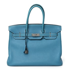 Hermes Togo Birkin 35 Blue Jean