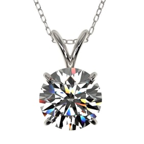 1.55 ctw Certified Quality Diamond Necklace 10k White Gold