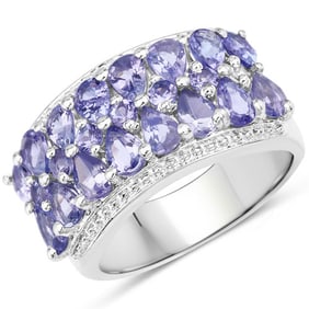 2.59 CT Genuine Tanzanite 14K White