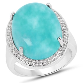 15.09 CT Genuine Amazanite And White