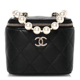 Chanel Lambskin Quilted Mini Vanity Case