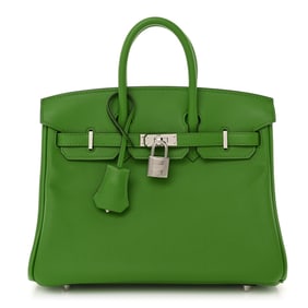 Hermes Swift Birkin 25 Vert Yucca