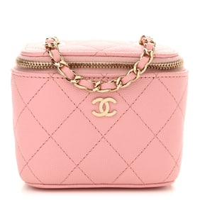 Chanel Caviar Quilted Mini Vanity Case