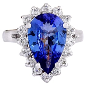 Tanzanite Diamond Ring In 14 Karat