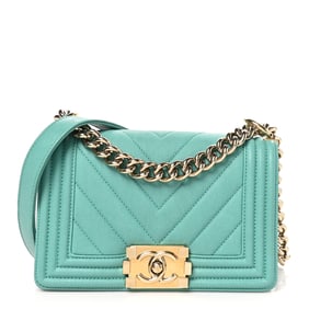 Chanel Caviar Chevron Quilted Small Boy
