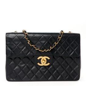 Chanel Lambskin Quilted XL Jumbo Single