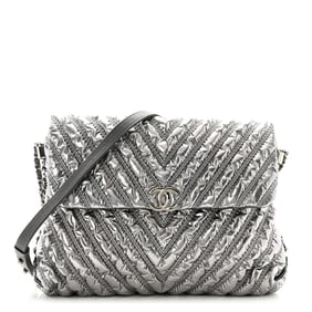 Chanel Metallic Chevron Quilted Space Suit