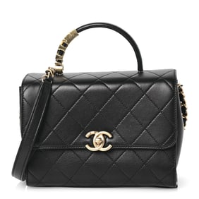 Chanel Lambskin Stitched Pearl Logo Top