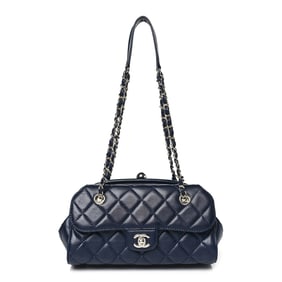 Chanel Calfskin Quilted Kisslock Frame Chain