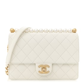 Chanel Lambskin Quilted Small Chic Pearls