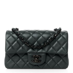 Chanel Lambskin Quilted Mini Rectangular Flap