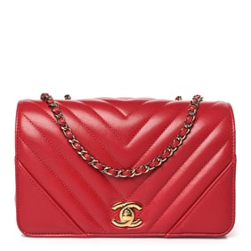Chanel Calfskin Chevron Quilted Mini Statement