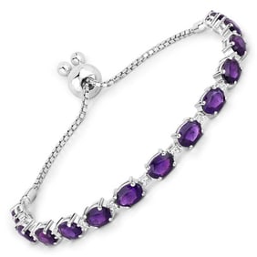 10.88 CT Genuine Amethyst and White
