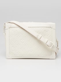 Louis Vuitton White Taurillon Embossed Leather