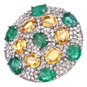 5.36 CT Genuine Yellow Sapphire, Emerald