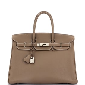 Hermes Birkin Handbag Grey Togo with