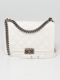 Chanel Off White Diamond Stitch Calfskin