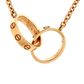 Cartier Love Interlocking Necklace 18K Rose