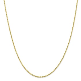 10K 1.75mm Diamond-Cut Rope Chain - 30 in.