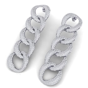 5 ctw Certified VS/SI Diamond Earrings 18K White Gold
