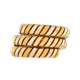 Bvlgari Tubogas Double Wrap Ring 18K