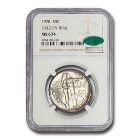 1928 Oregon Trail Commemorative Half Dollar MS-67+ NGC CAC