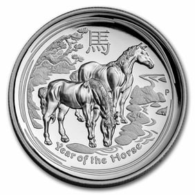 2014 Australia 1 oz Silver Lunar Horse HR Proof (SII)