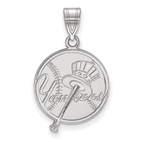 Sterling Silver MLB New York Yankees Large Pendant