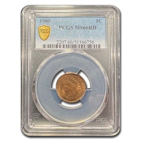 1900 Indian Head Cent MS-66 PCGS (Red)