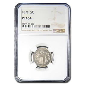 1871 Shield Nickel PF-66+ NGC