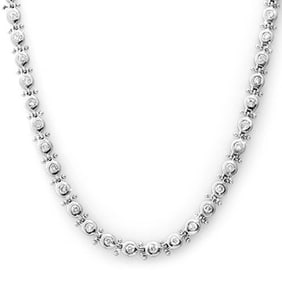 4.0 ctw Certified VS/SI Diamond Necklace 14k White Gold