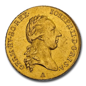 1786-A Austria Gold 2 Ducats Joseph II MS-61 NGC