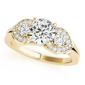 1.2 ctw VS/SI Diamond 3 Stone Ring 18k Yellow Gold