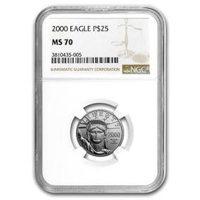 2000 1/4 oz American Platinum Eagle MS-70 NGC