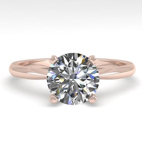 1.50 ctw VS/SI Diamond Engagment Designer Ring 14k Rose Gold