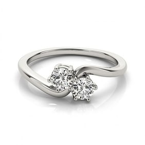 0.75 ctw VS/SI Diamond 2 Stone 2 Stone Ring 18k White Gold