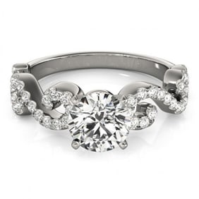 1.15 ctw Certified VS/SI Diamond Ring 18k White Gold